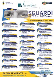 Prosa, danza e musica: 23 spettacoli al teatro Boni di Acquapendente