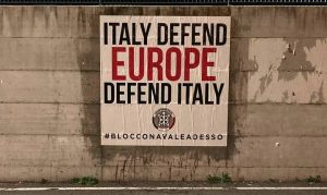 CasaPound Viterbo contro immigrazione selvaggia come sostituzione dei popoli europei