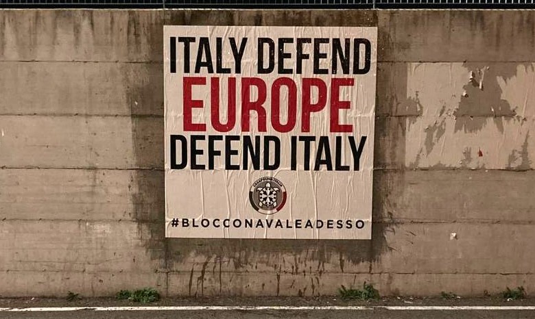 CasaPound Viterbo contro immigrazione selvaggia come sostituzione dei popoli europei