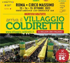 Roma – Dal 13 al 15 ottobre, il Villaggio Coldiretti arriva al Circo Massimo