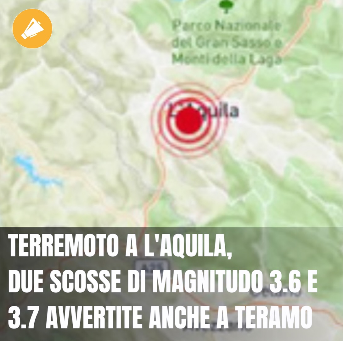 Torna a tremare la terra in Abruzzo: due scosse nella zona de L’Aquila