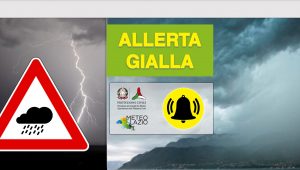 Lazio – Meteo, allerta gialla da stanotte per 18-24 ore