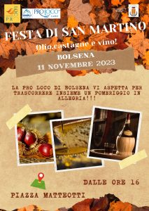 Vino, olio novello e castagne a Bolsena per la festa di San Martino
