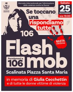 Cerveteri – «Se toccano una, rispondiamo tutte»: oggi flash mob contro la violenza sulle donne