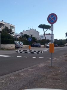 Santa Marinella, nuova rotatoria in Via Etruria per obbligare a moderare la velocità