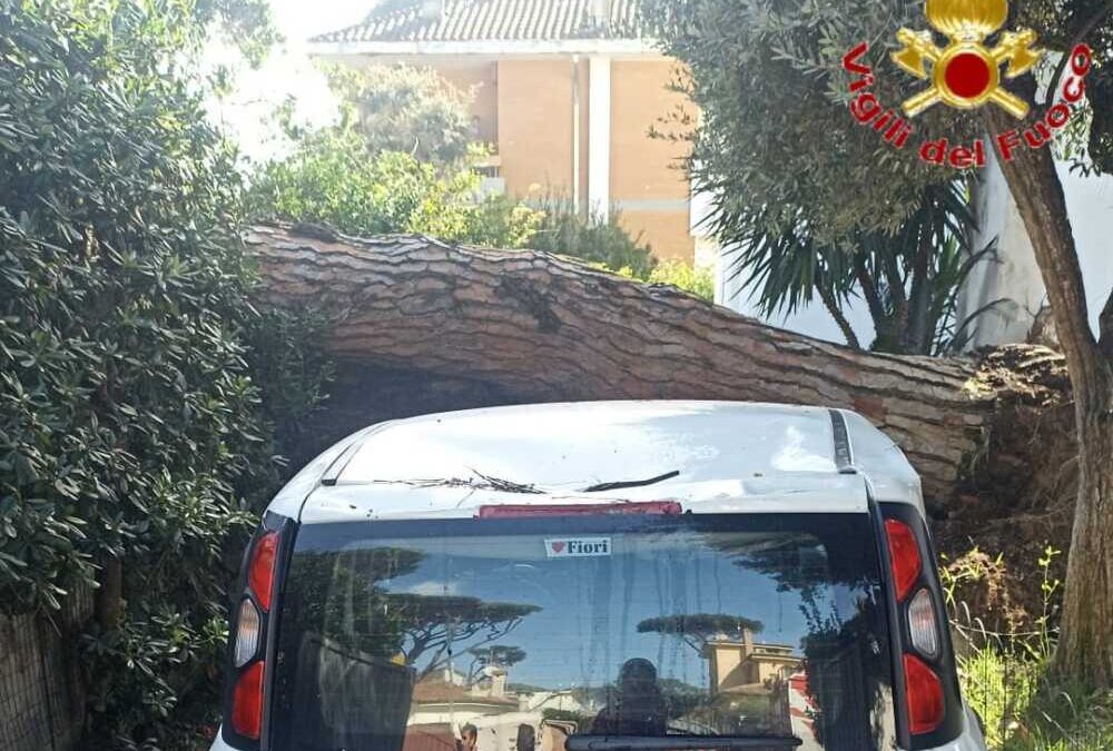 Tromba d’aria a Fregene: tetti scoperchiati e stabilimenti distrutti