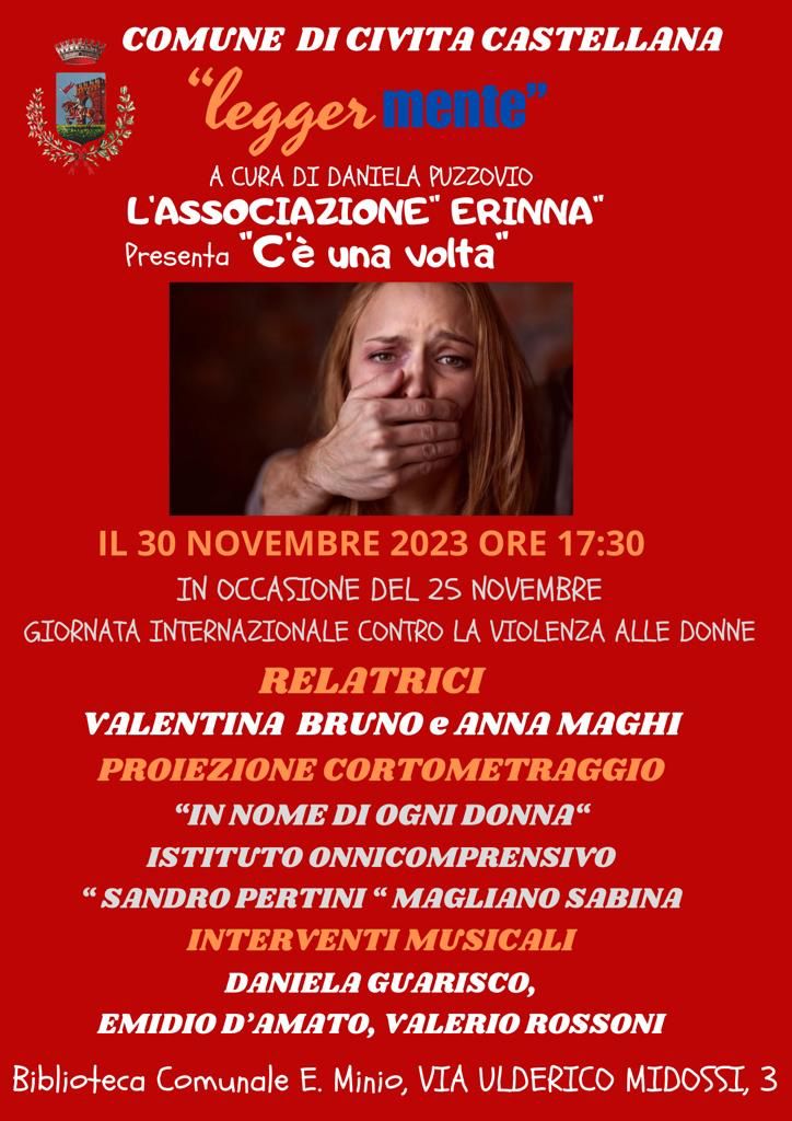 “LeggerMente”, a Civita Castellana doppio appuntamento contro la violenza sulle donne