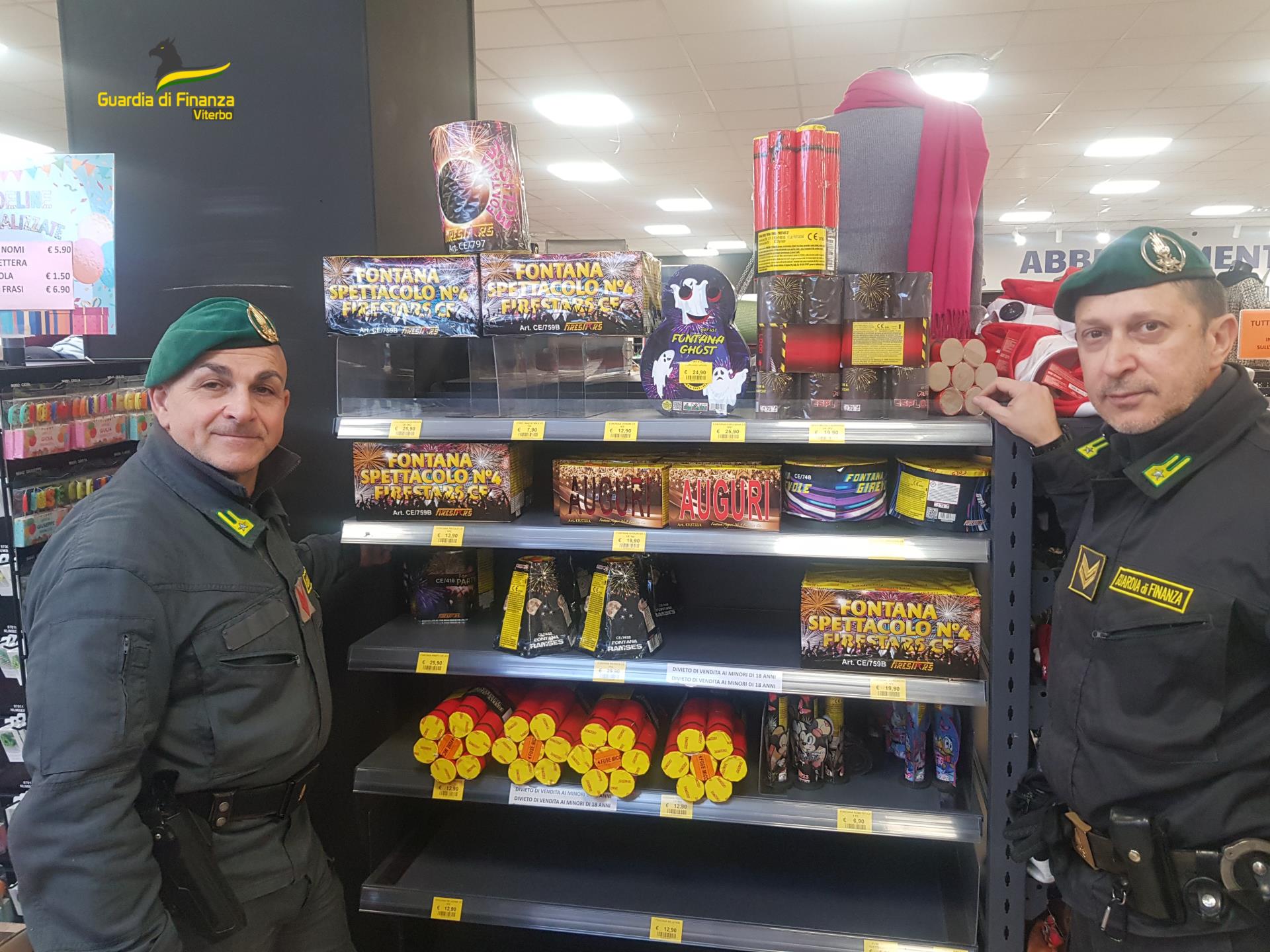 Viterbo – Sequestrati oltre 16 mila artifici pirotecnici ed una denuncia