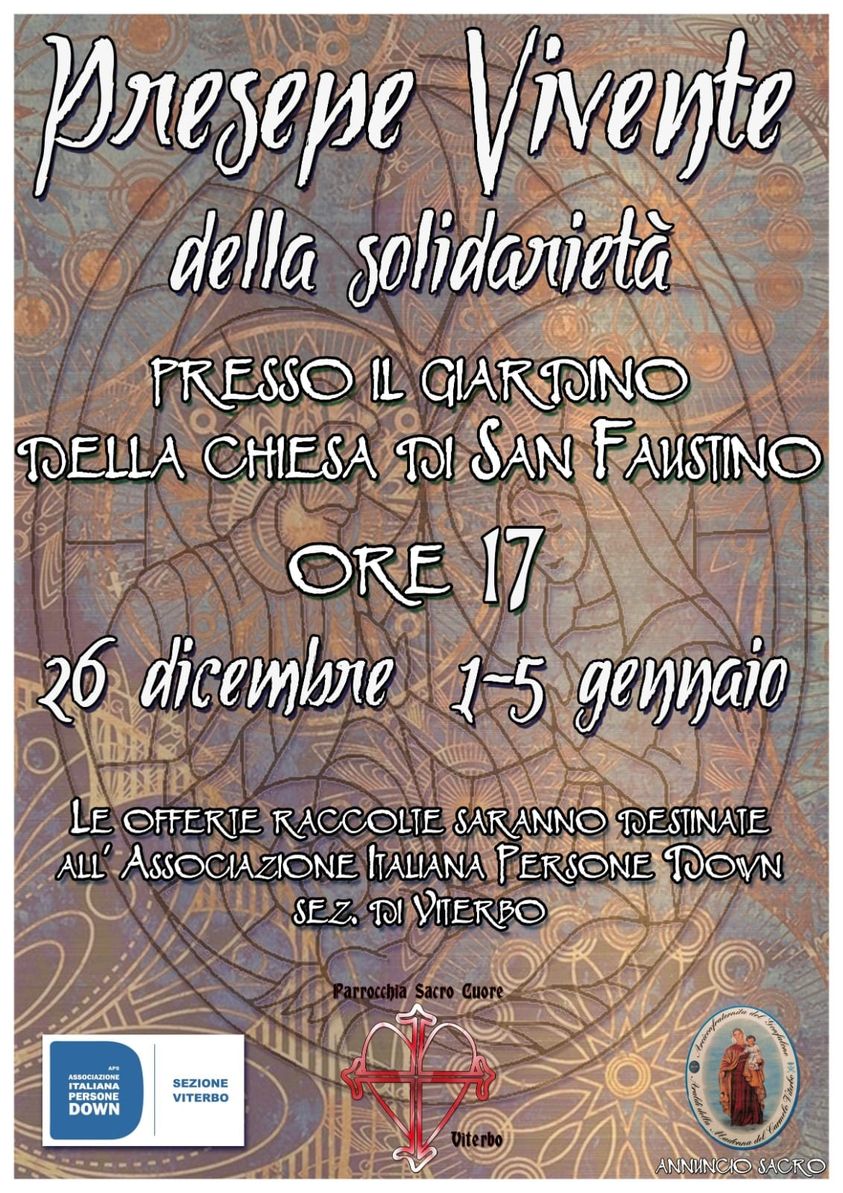 Presentato il Presepe Vivente della Solidarietà, a favore dell’Associazione Italiana Persone Down