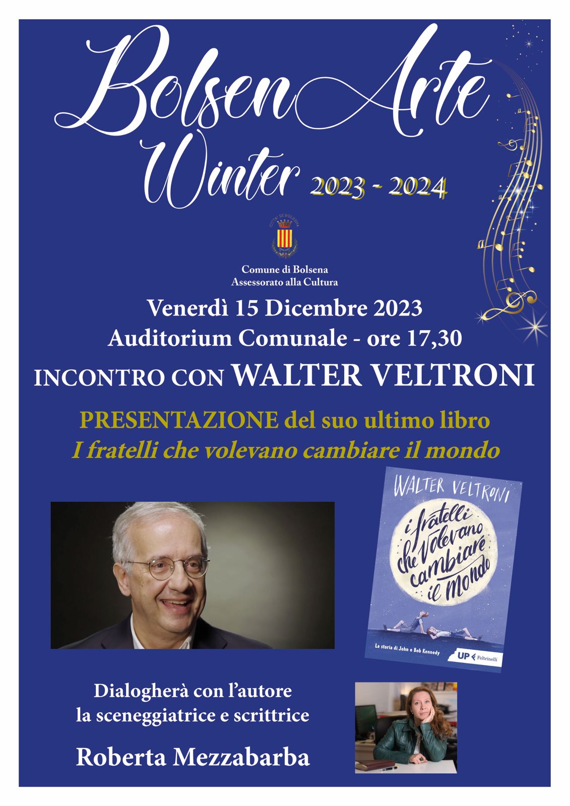 Il BolsenArte Winter ospita Walter Veltroni