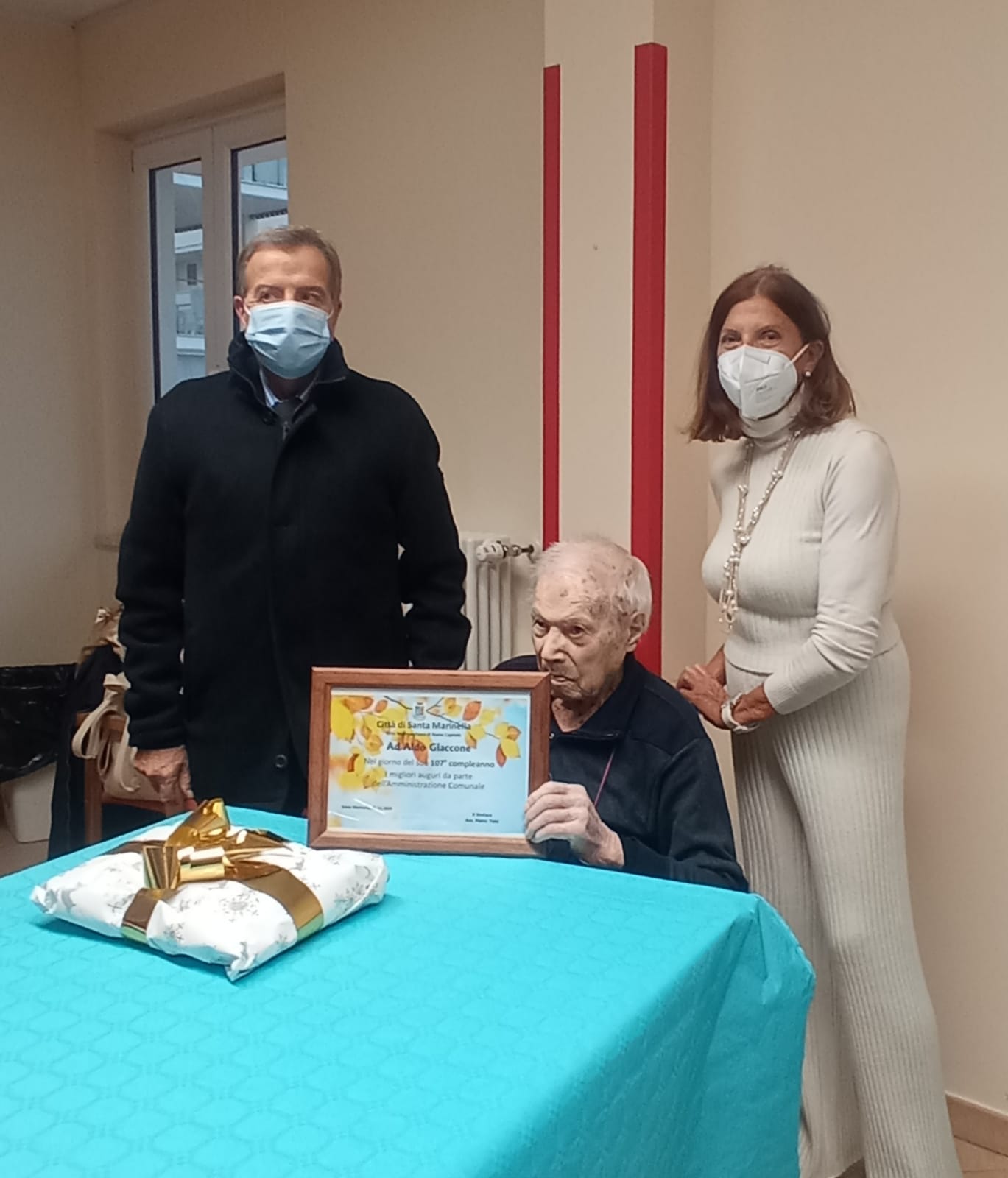 Classe di ferro 1916: Santa Marinella festeggia i 107 anni del signor Aldo Giaccone