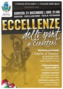 “Eccellenze dello Sport” a Cerveteri: il Comune premia gli atleti che nel 2023 hanno dato lustro alla città