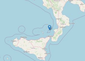 Scossa di terremoto di magnitudo 3.3 in mare davanti a Sicilia e Calabria