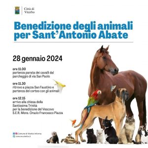 Viterbo – Il 28 gennaio 2024 benedizione degli animali, occhi ai divieti di circolazione