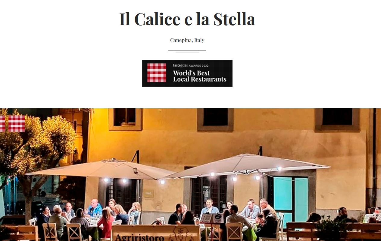 “Il Calice e la Stella” di Canepina tra i ristoranti più iconici al mondo
