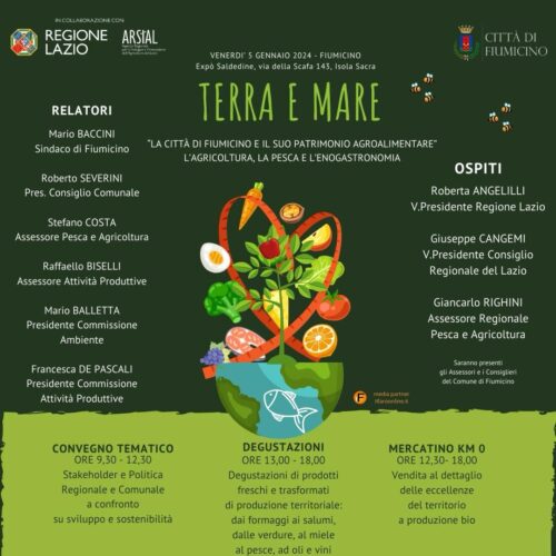 Enogastronomia, a Fiumicino oggi prende il via “Terra e Mare”: per riscoprire le eccellenze del territorio