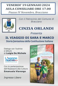 Libri, a Bracciano Cinzia Orlandi presenta “Il viaggio di Sara Marco”