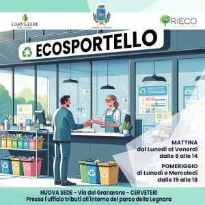L’eco-sportello di Cerveteri si sposta al Parco della Legnara