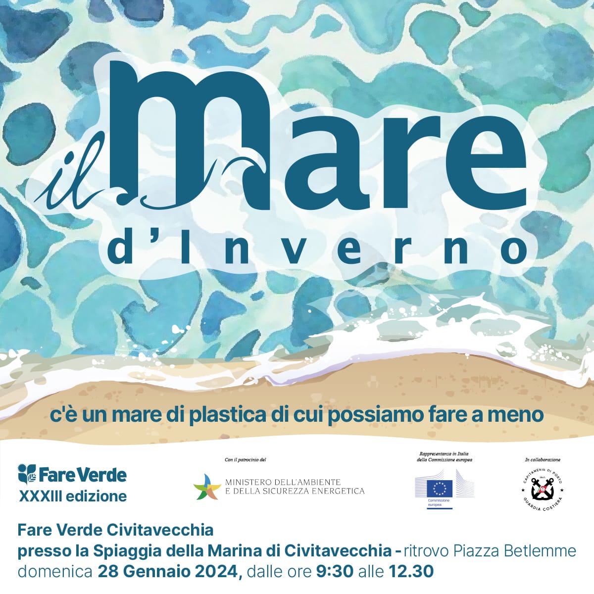A Civitavecchia domenica torna “Mare d’Inverno”: i volontari di Fare Verde alla Marina per ripulire la spiaggia