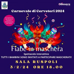 Cerveteri – Fiabe in maschera e la magia del teatro in Sala Ruspoli