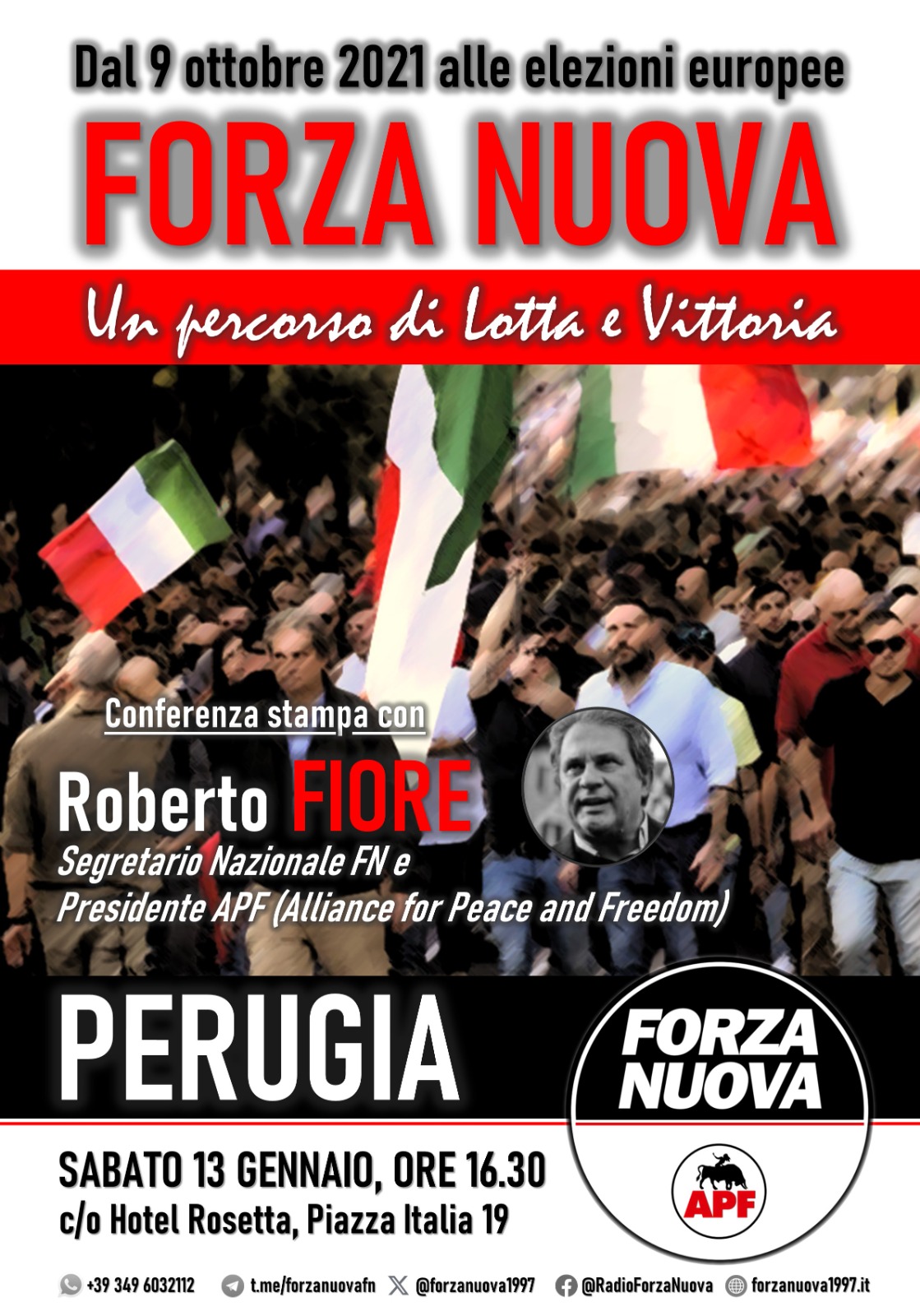 Forza Nuova/APF sfida politica al sistema dalle Europee alle Regionali Umbre