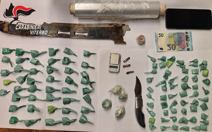 Canepina: spacciatori trovati nei boschi con oltre due etti di cocaina