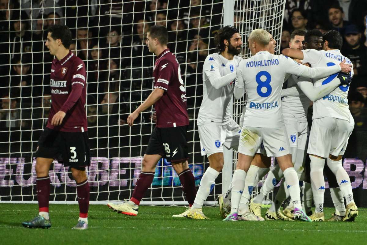 Scontro diretto disperata salvezza, altro tonfo Salernitana: Empoli corsaro all’Arechi, Inzaghi sul lastrico