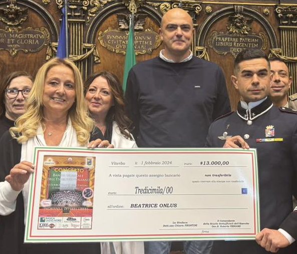 Viterbo – Concerto di solidarietà, 13 mila euro per Beatrice Onlus