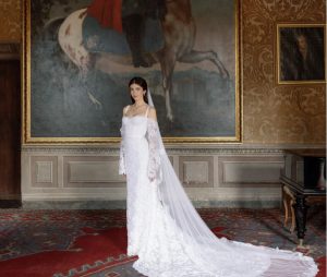 Il matrimonio da sogno di Kelsey ed Alexander al Castello Ruspoli di Vignanello protagonista su Vogue