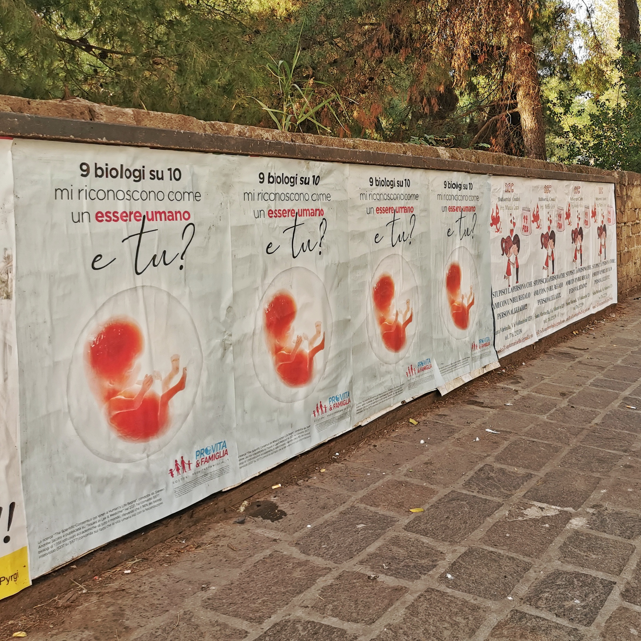 Santa Marinella – ” Personalità giuridica per i concepiti”, affissioni di Pro Vita e Famiglia
