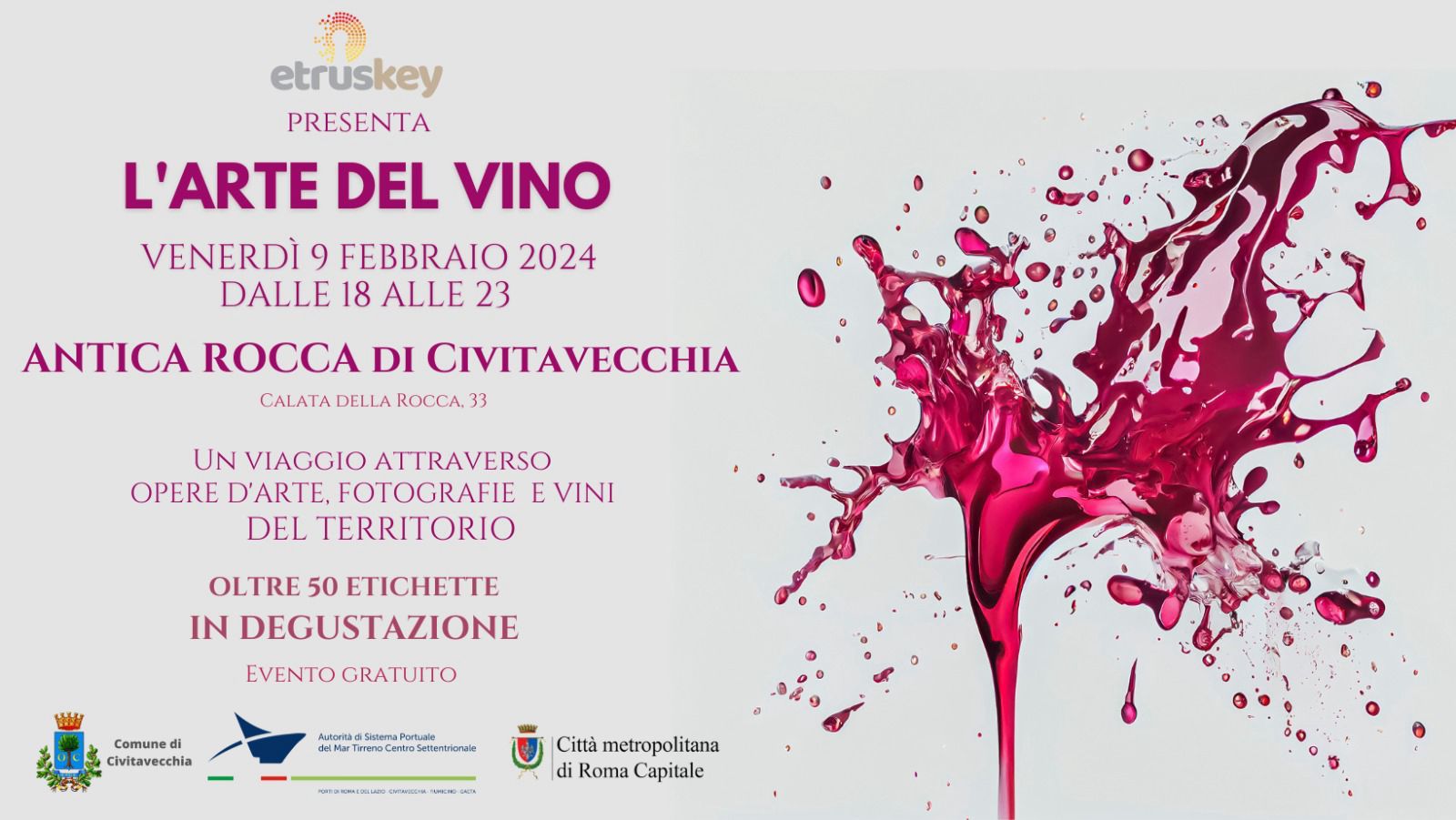 Civitavecchia – Dmo Etruskey porta alla Rocca “L’Arte del Vino”