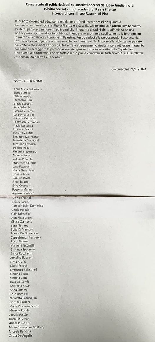 Scontri studenti-poliziotti: a Civitavecchia botta e risposta tra genitori e docenti del Guglielmotti