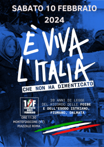 Montefiascone – Il 10 febbraio 2024 la celebrazione del Giorno del Ricordo