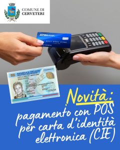 Cerveteri, per le carte di identità possibilità di pagare anche col Pos