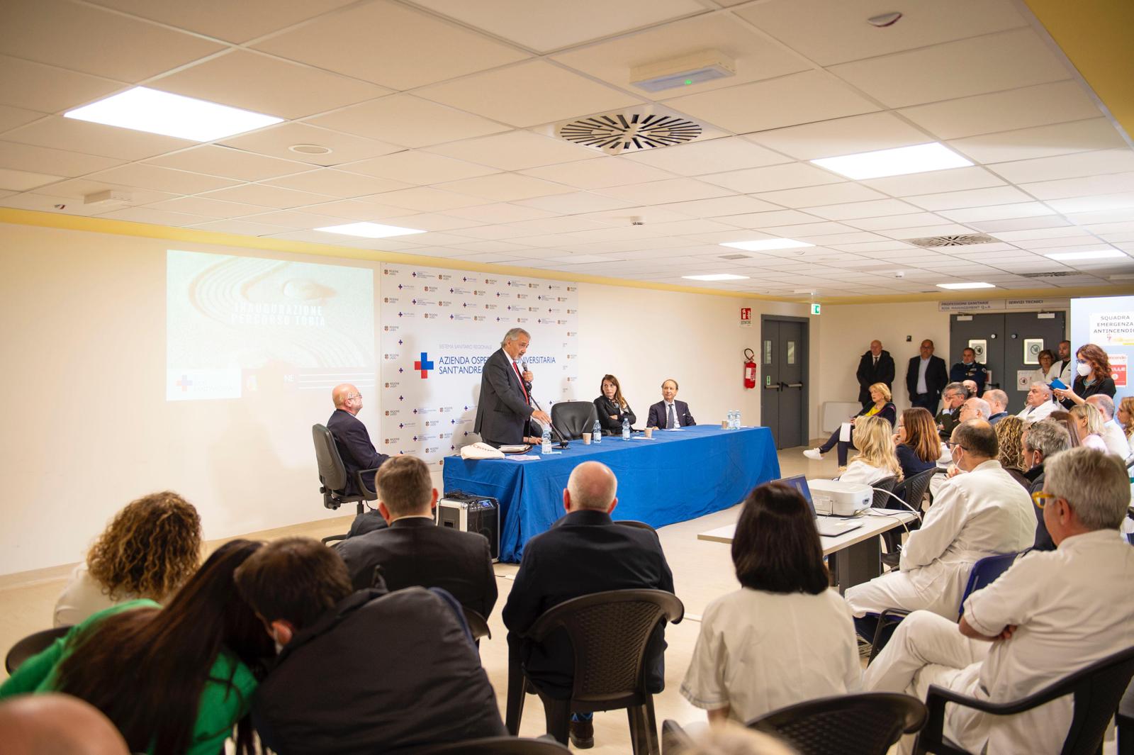 Il presidente Rocca e l’assessore Maselli inaugurano il nuovo percorso Tobia al Sant’Andrea