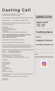 Al via a Tarqunia le riprese di “History of Sound”: domani la selezione delle comparse