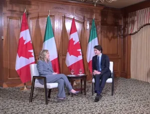 G7, Meloni a Trudeau “Puntiamo a risultati concreti e incisivi”