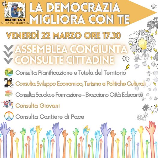 Bracciano, venerdì in Comune al via i lavori delle Consulte cittadine