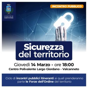 Sicurezza a Cerveteri, giovedì il sindaco incontra i cittadini della frazione Valcanneto