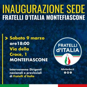 Taglio del nastro per la sede FdI di Montefiascone
