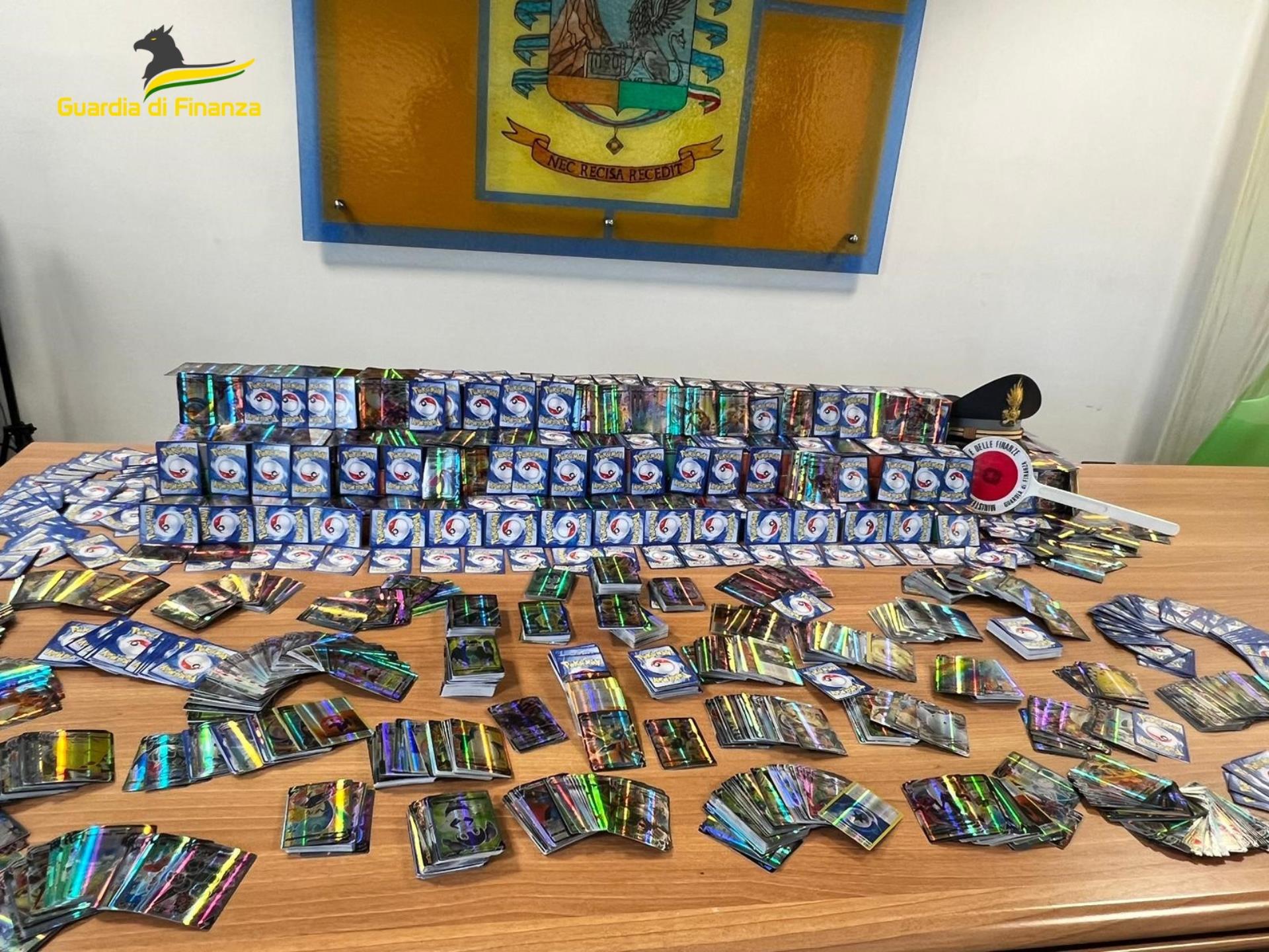 Rieti, la Finanza sequestra oltre 30mila carte Pokemon false
