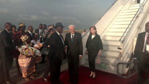 L’arrivo di Mattarella in Costa d’Avorio