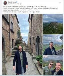 “Mi ha deluso una volta entrato”: il tronista gay Claudio Sona commenta la visita a Civita di Bagnoregio