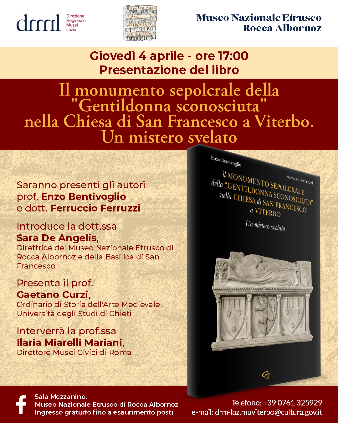 Doppio appuntamento culturale al Museo della Rocca Albornoz di Viterbo