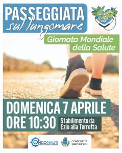 Giornata mondiale della Salute, a Cerveteri gli Onconauti organizzano la passeggiata sul lungomare
