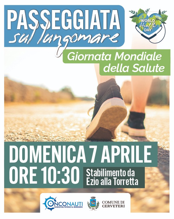 Giornata mondiale della Salute, a Cerveteri gli Onconauti organizzano la passeggiata sul lungomare