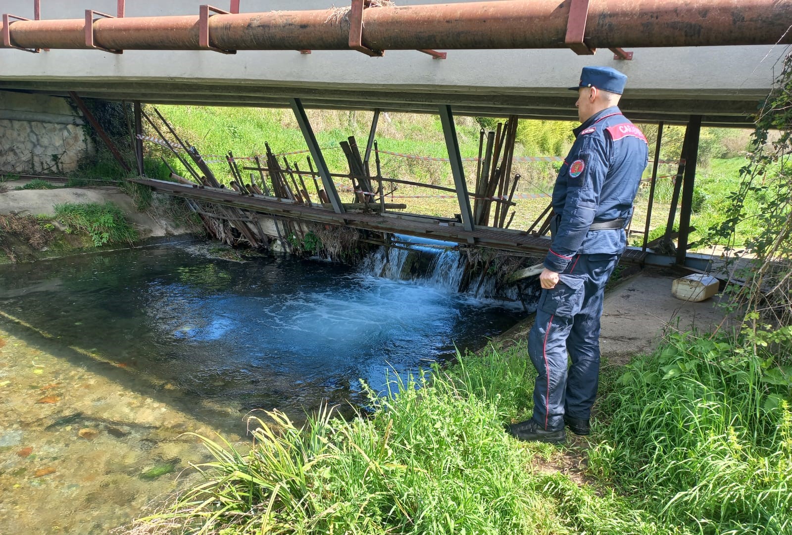 Reatino, carabinieri individuano e sequestrano diga abusiva sul Canale di Santa Susanna