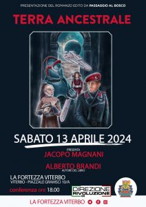 Viterbo – Alberto Brandi presenta alla Fortezza il suo romanzo ‘Terra Ancestrale’