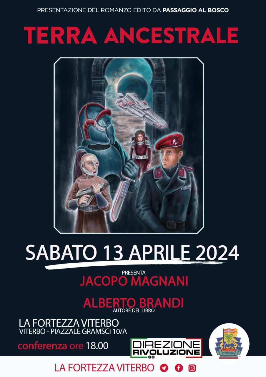Viterbo – Alberto Brandi presenta alla Fortezza il suo romanzo ‘Terra Ancestrale’