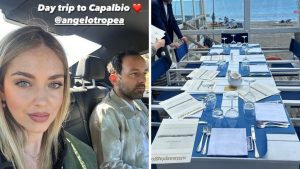 Chiara Ferragni a Capalbio per un pranzo in riva al mare